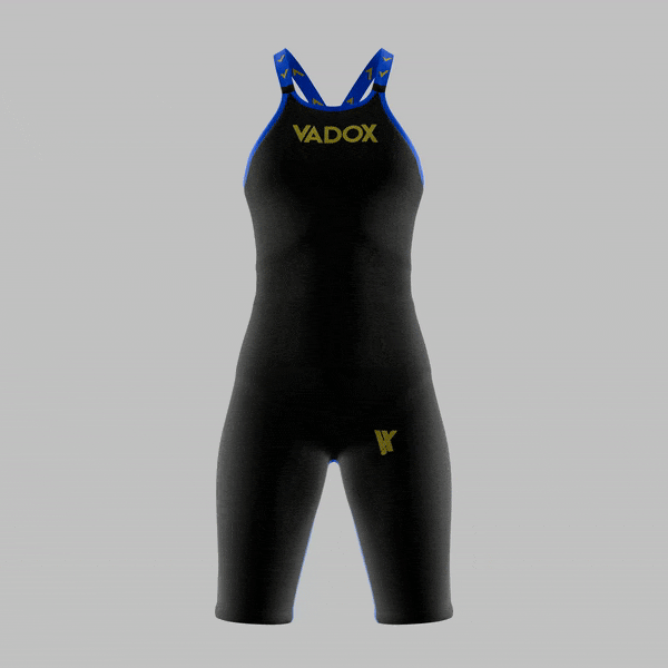 Vadox Women's Competition Swimsuit F14 Open Back BLACK-ROYAL