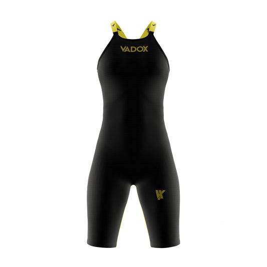 Vadox Women's Competition Swimsuit F14 Closed Back Black-Yellow