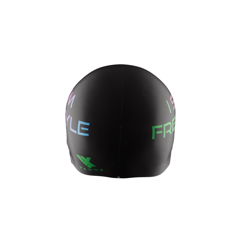 Vadox I Swim Freestyle Swimming Cap BLACK