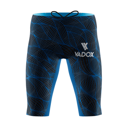 Vadox Men's Competition Swimsuit Jammer Low Spazzio Print Blue