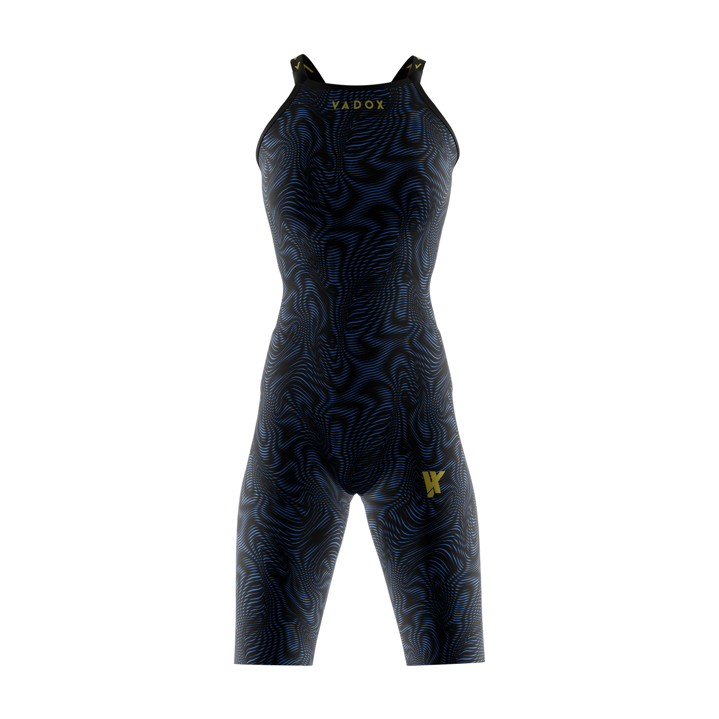 Vadox Women's Competition Swimsuit Spartan Open Back Limited Print Blue