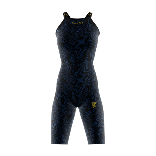 Vadox Women's Competition Swimsuit Spartan Open Back Limited Print Blue