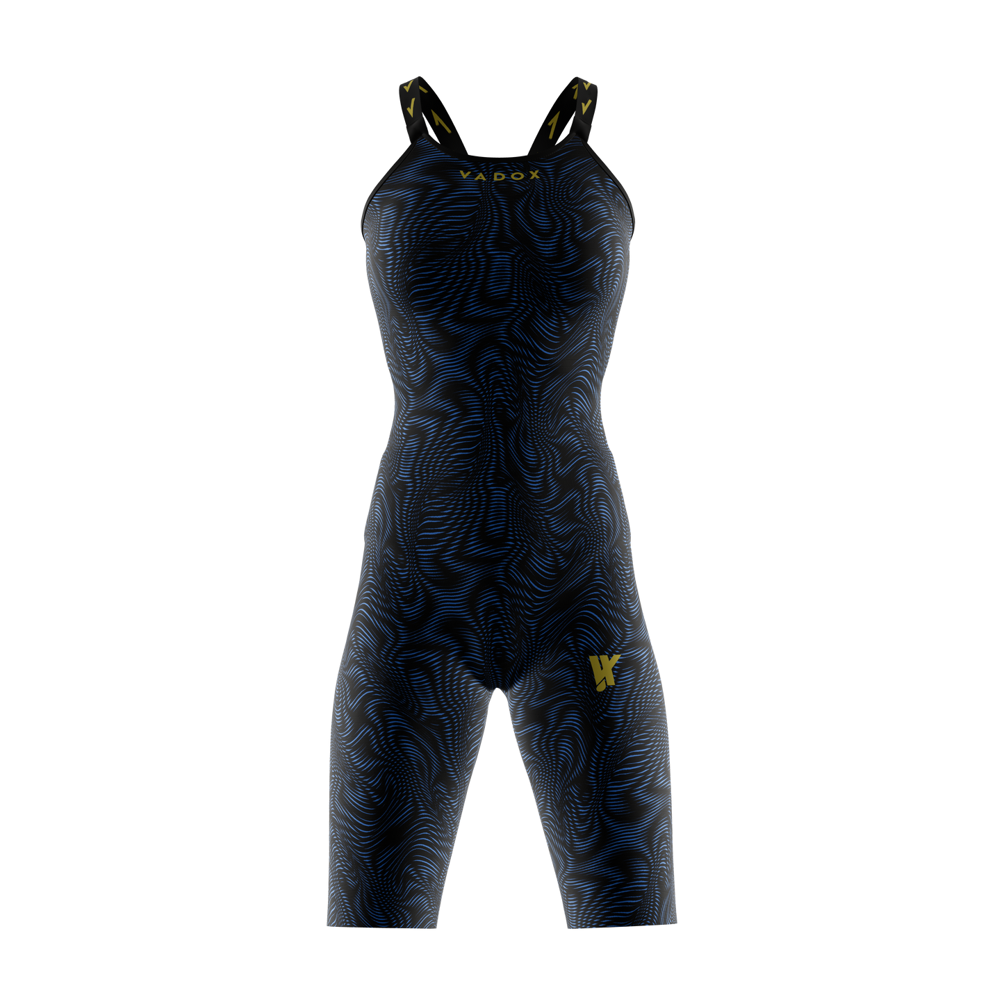 Vadox Women's Competition Swimsuit Spartan Closed Back Limited Print Blue