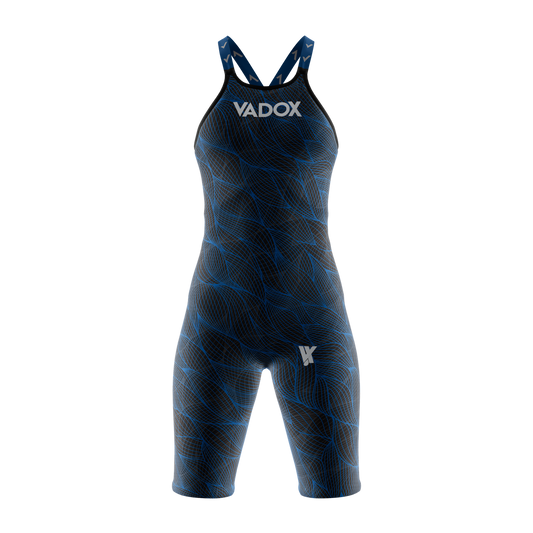 Vadox Bañador Competicion Mujer F14 Open Back Spazzio Print Blue
