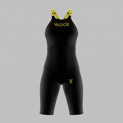Vadox Bañador Competicion Mujer F14 Open Back Black-Yellow