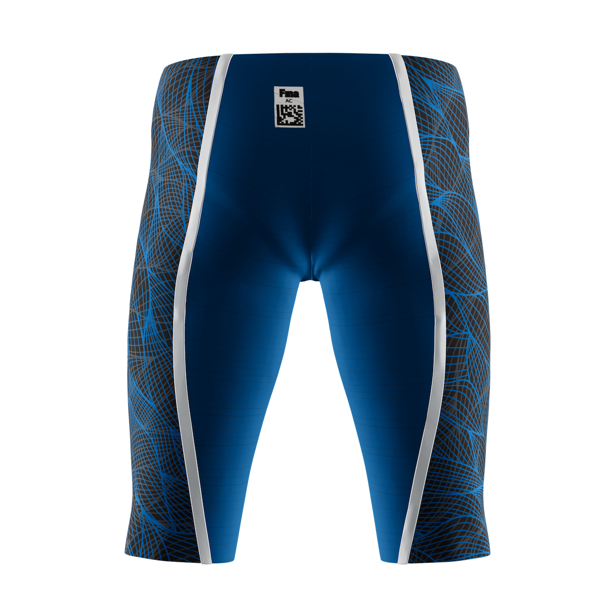 Vadox Men's Competition Swimsuit Jammer Low Spazzio Print Blue