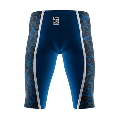 Vadox Men's Competition Swimsuit Jammer Low Spazzio Print Blue