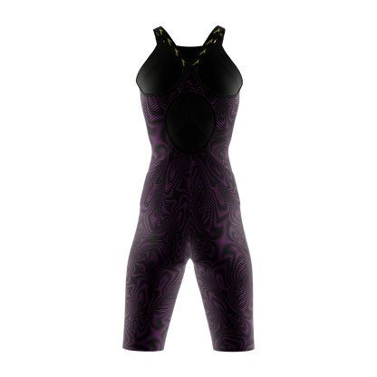 Vadox Women's Competition Swimsuit Spartan Open Back Limited Print Viola
