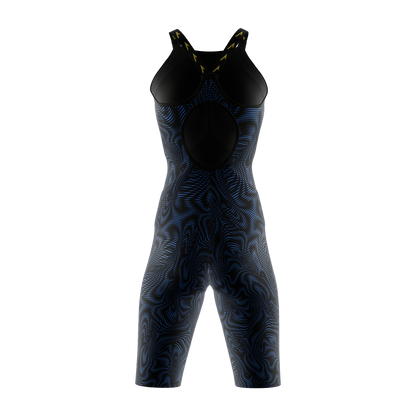 Vadox Women's Competition Swimsuit Spartan Open Back Limited Print Blue
