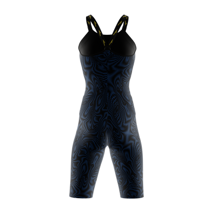 Vadox Women's Competition Swimsuit Spartan Closed Back Limited Print Blue