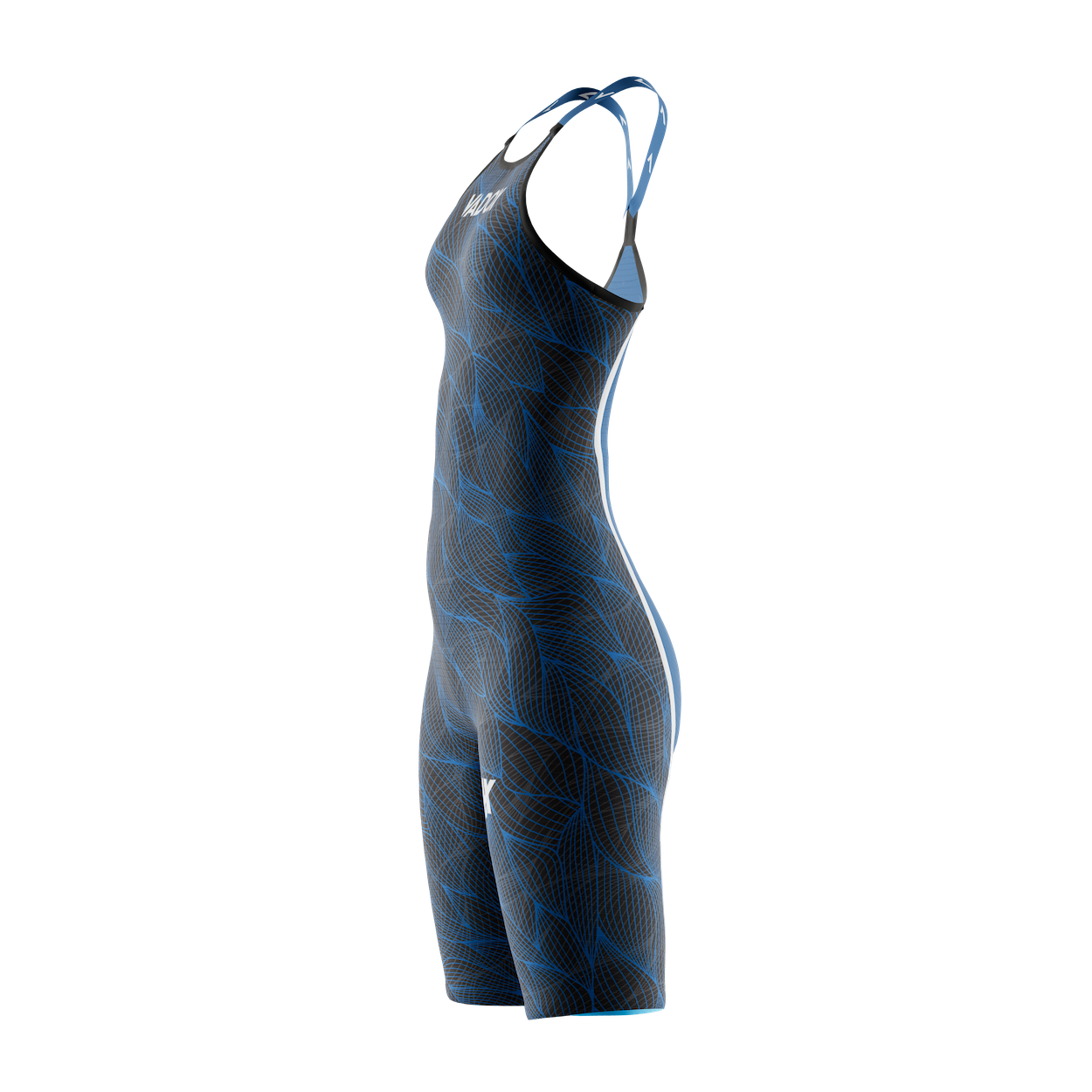 Vadox Women's Competition Swimsuit F14 Closed Back Spazzio Print Blue
