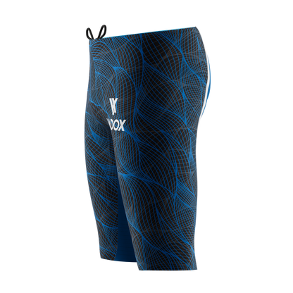 Vadox Men's Competition Swimsuit Jammer Low Spazzio Print Blue