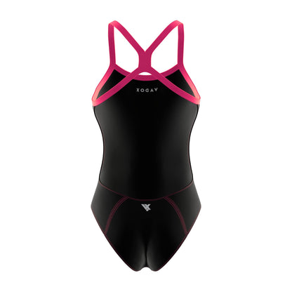 Vadox Women's Training Swimsuit Ary BLACK-FUCHSIA