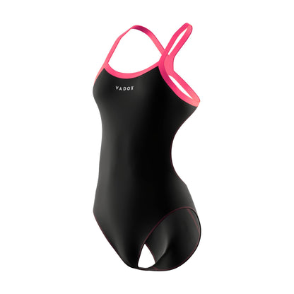 Vadox Women's Training Swimsuit Ary BLACK-FUCHSIA