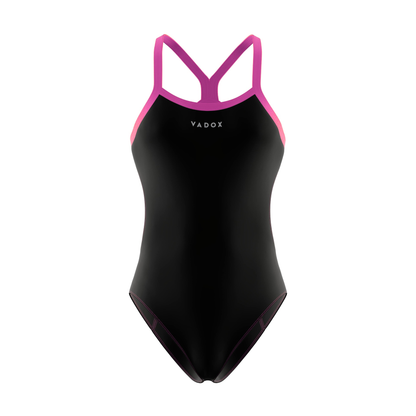 Vadox Women's Training Swimsuit Ary BLACK-FUCHSIA
