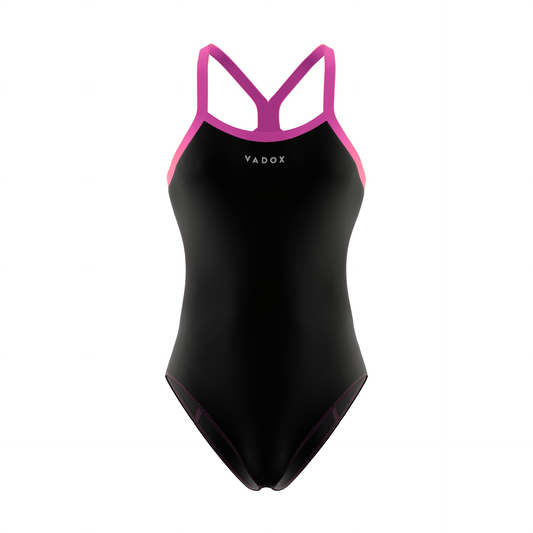 Vadox Women's Training Swimsuit Ary BLACK-FUCHSIA
