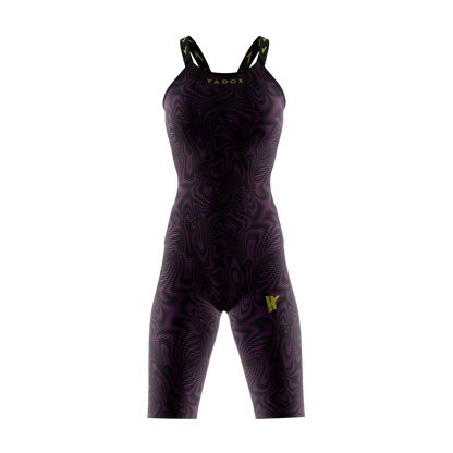 Vadox Women's Competition Swimsuit Spartan Closed Back Limited Print Viola